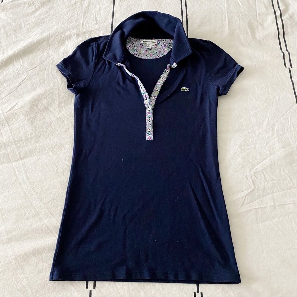 Floral trim Lacoste polo